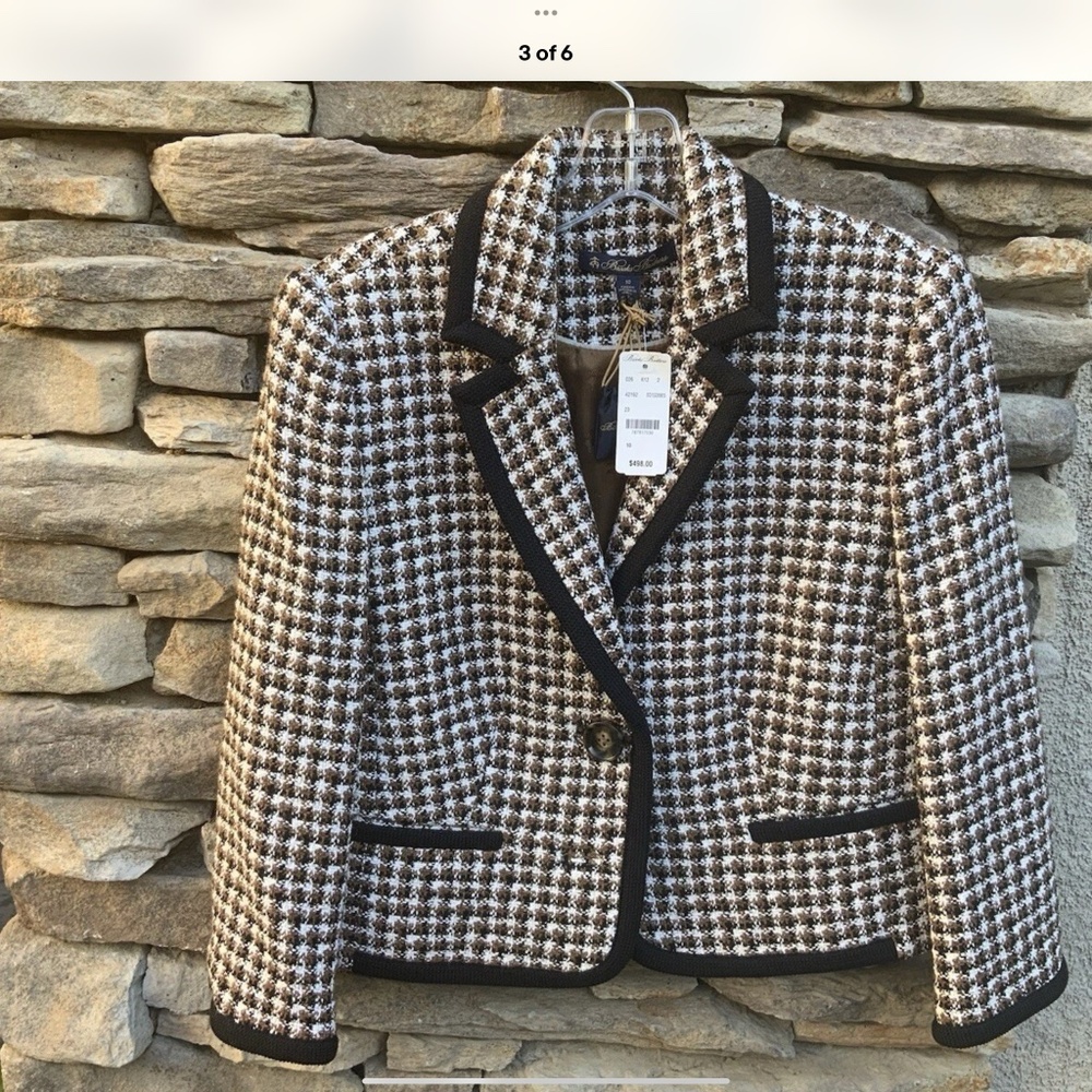 NWT $498 BROOKS BROTHERS Women’s Tweed Jacket